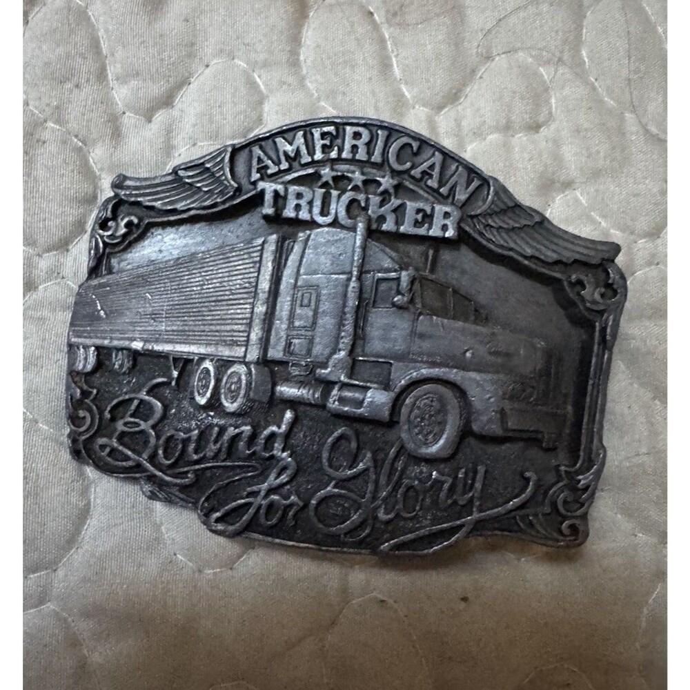 Siskiyou Buckle Co. American Trucker Bound For Glory Vintage Belt Buckle 1989
